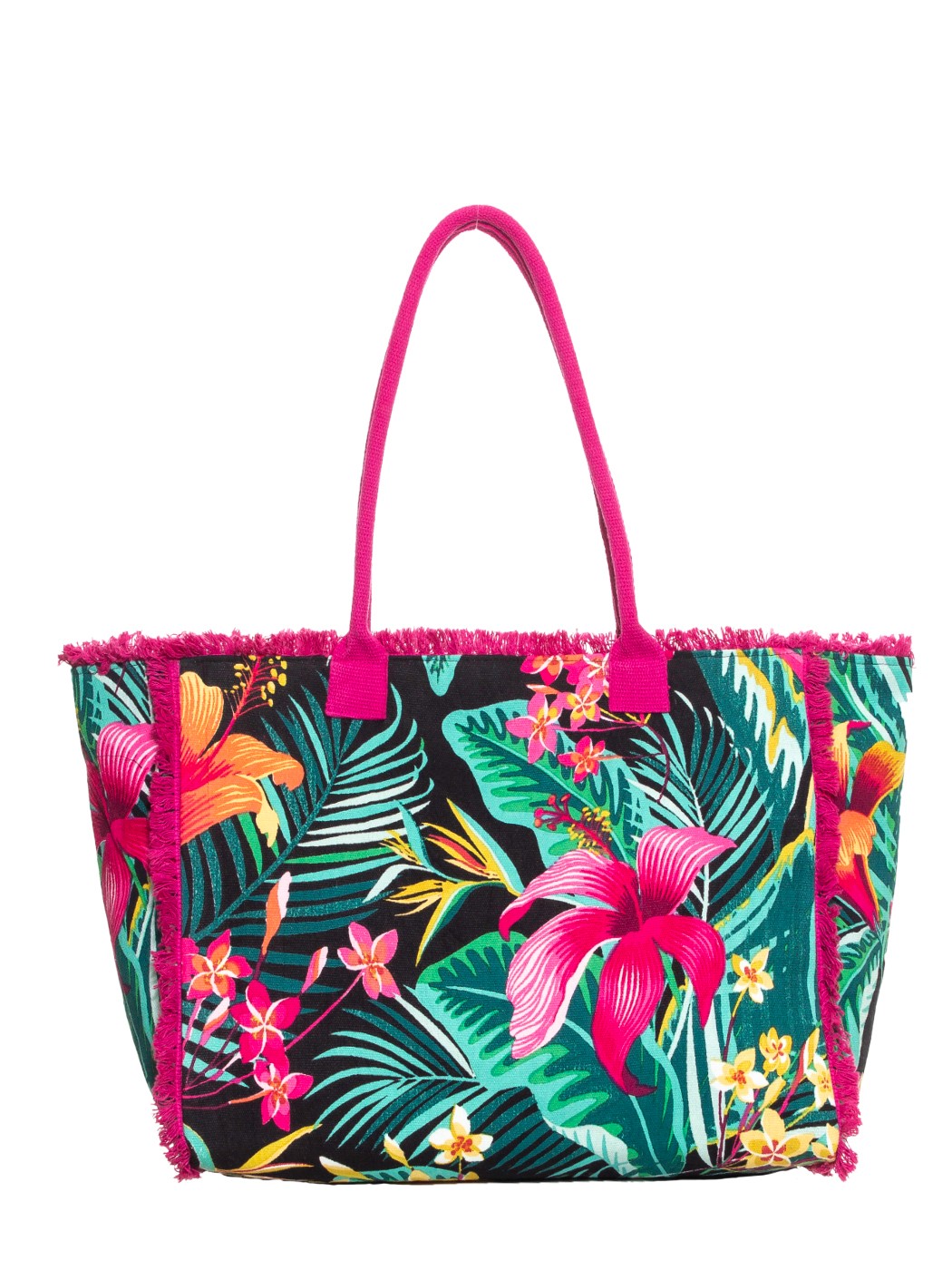 SHOPPING STAMPA TROPICAL FOREST, 100% COTTON, M.INDIA
